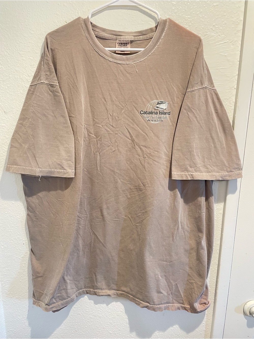 Vtg Comfort Colors Catalina Island Fishing Tee XXL